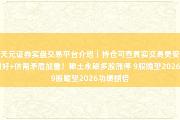 天元证券实盘交易平台介绍｜持仓可查真实交易更安全 政策利好+供需矛盾加重！稀土永磁多股涨停 9股瞻望2026功绩翻倍