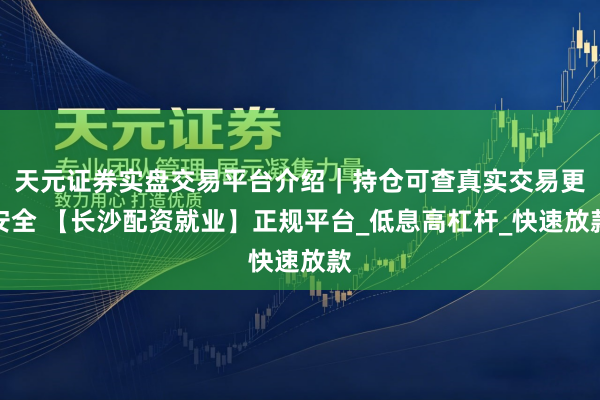 天元证券实盘交易平台介绍｜持仓可查真实交易更安全 【长沙配资就业】正规平台_低息高杠杆_快速放款